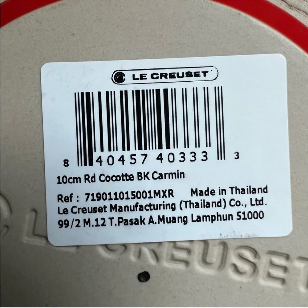 NEW LE CREUSET Red Stoneware Mini Cocotte